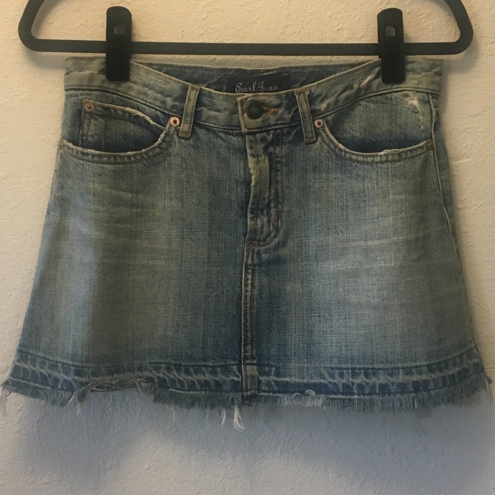 Earl Jean Denim Mini Skirt